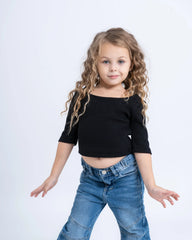 Ribbed Scoop Neck Top - Venti