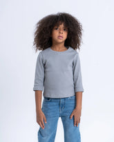 Cotton Ribbed Crew Neck Top - Venti