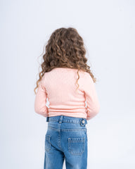 Cable Knit Cutout Top