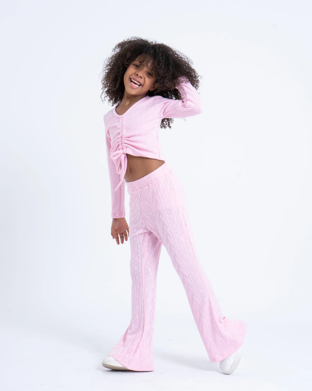 Drawstring Ruched Knit Top - Venti