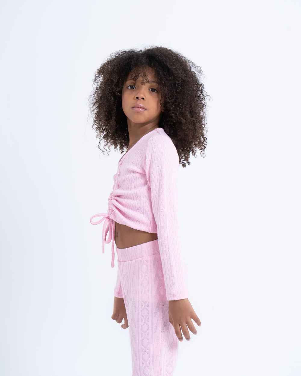 Drawstring Ruched Knit Top - Venti