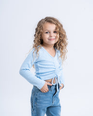 Drawstring Ruched Knit Top - Venti