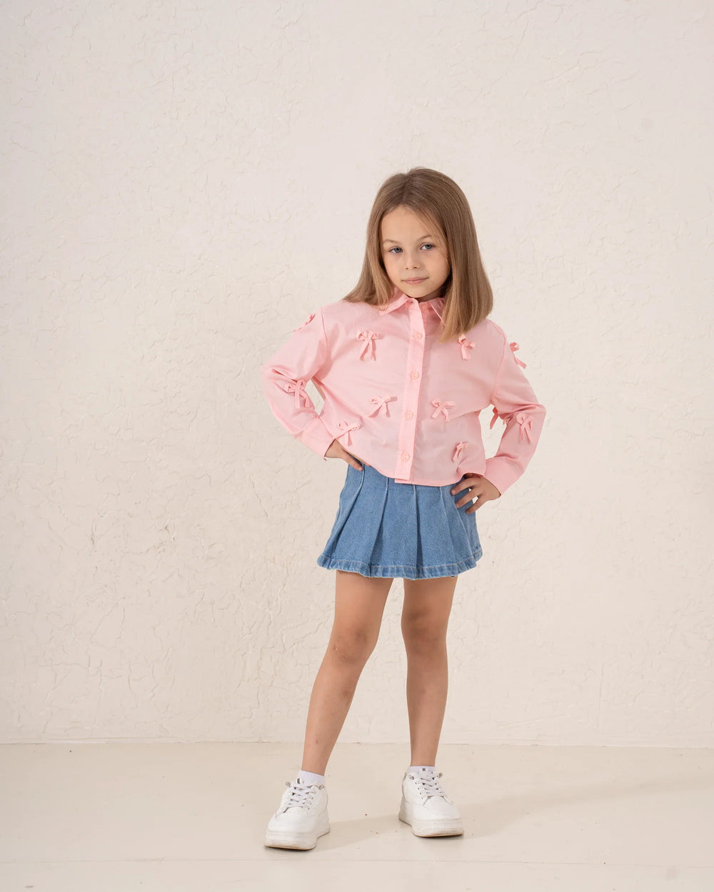 Ribbon Detail Button-Up Shirt - Venti