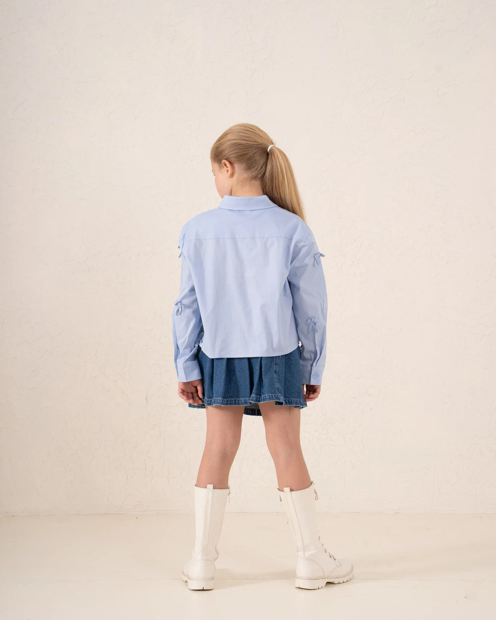 Ribbon Detail Button-Up Shirt - Venti