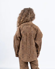 Leopard Print Suede Oversized Shirt - Venti