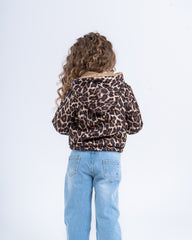 Fur Lined Leopard Hoodie