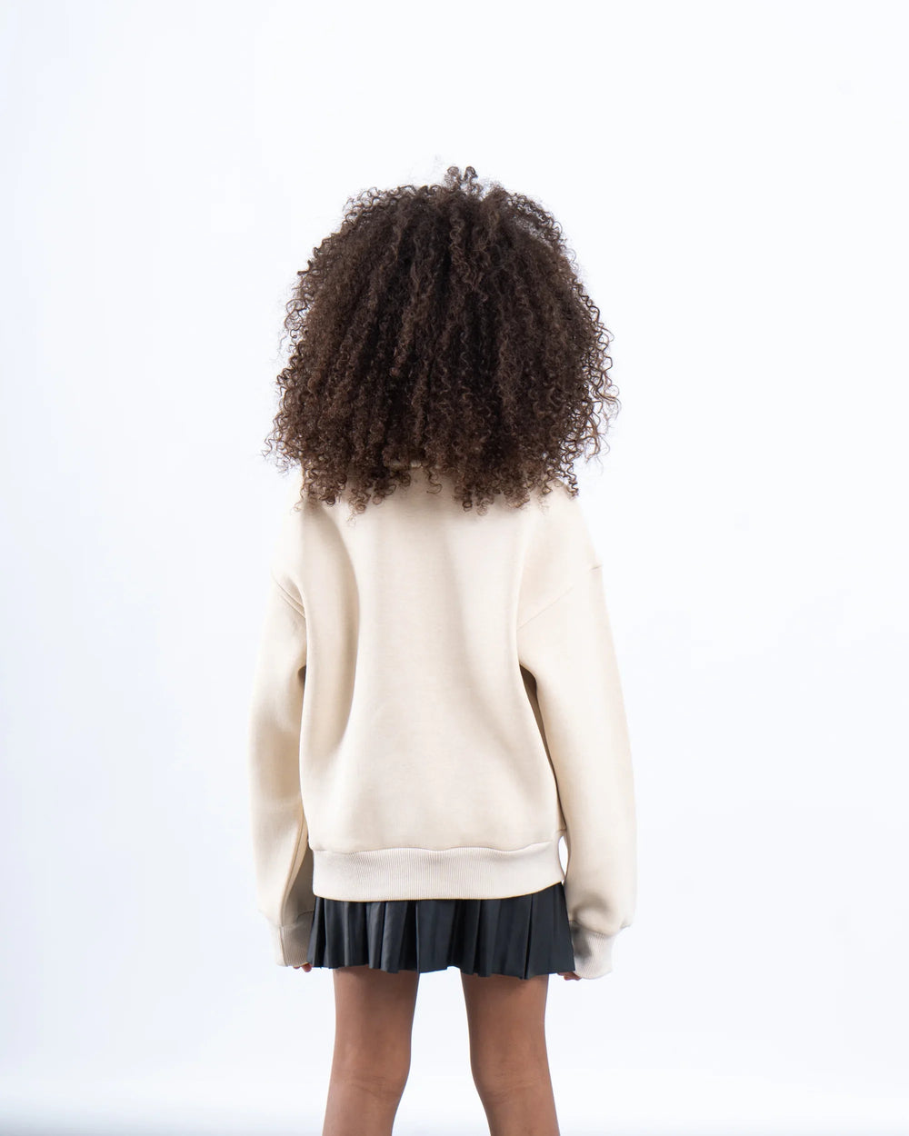 Fleece-Lined Ribbed Collar Sweatshirt - Venti