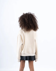 Fleece-Lined Ribbed Collar Sweatshirt - Venti
