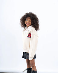 Fleece-Lined Ribbed Collar Sweatshirt - Venti