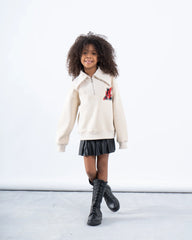 Fleece-Lined Ribbed Collar Sweatshirt - Venti