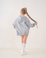 Embellished Bow Zip Hoodie