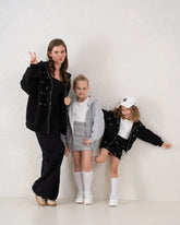 Embellished Bow Zip Hoodie - Venti