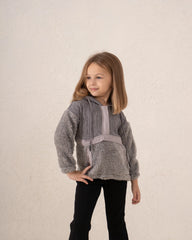 Cable-Knit & Sherpa Oversized Hoodie - Venti