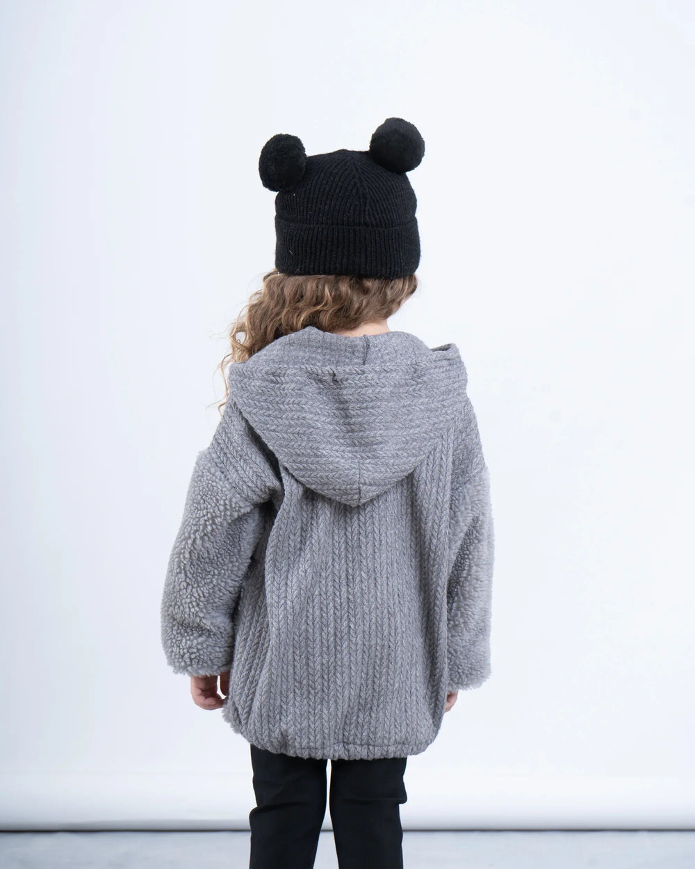 Cable-Knit & Sherpa Oversized Hoodie - Venti