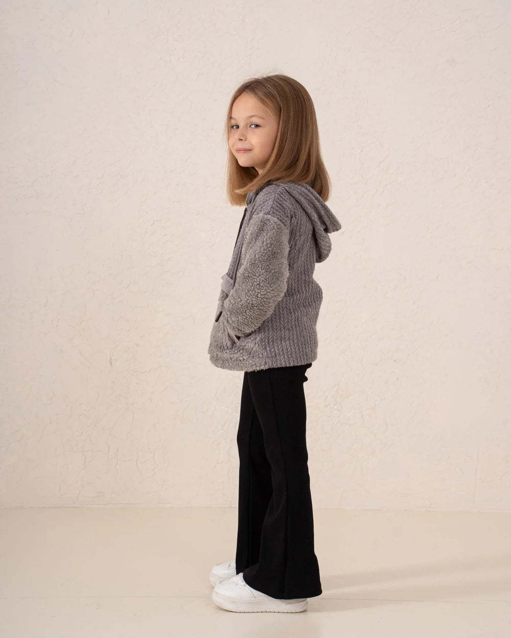 Cable-Knit & Sherpa Oversized Hoodie - Venti