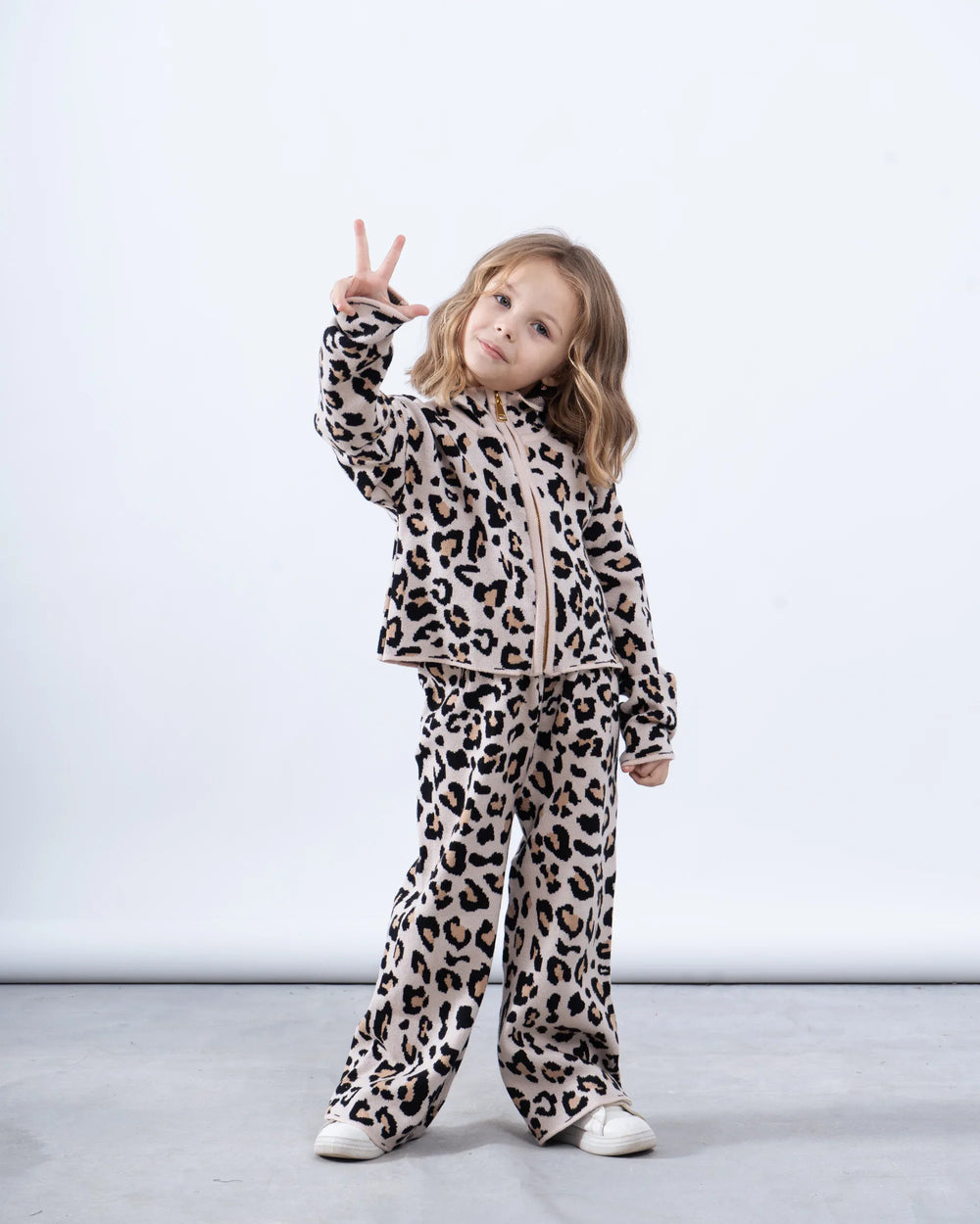 Leopard Wide-Leg Knit Pants - Venti