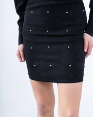 Embellished Suede Mini Skirt - Venti