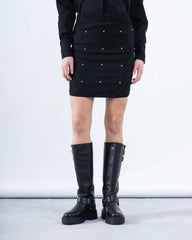 Embellished Suede Mini Skirt - Venti