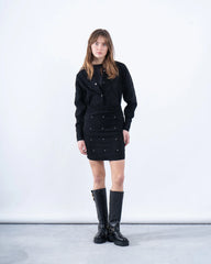 Embellished Suede Mini Skirt - Venti