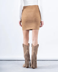 Embellished Suede Mini Skirt - Venti