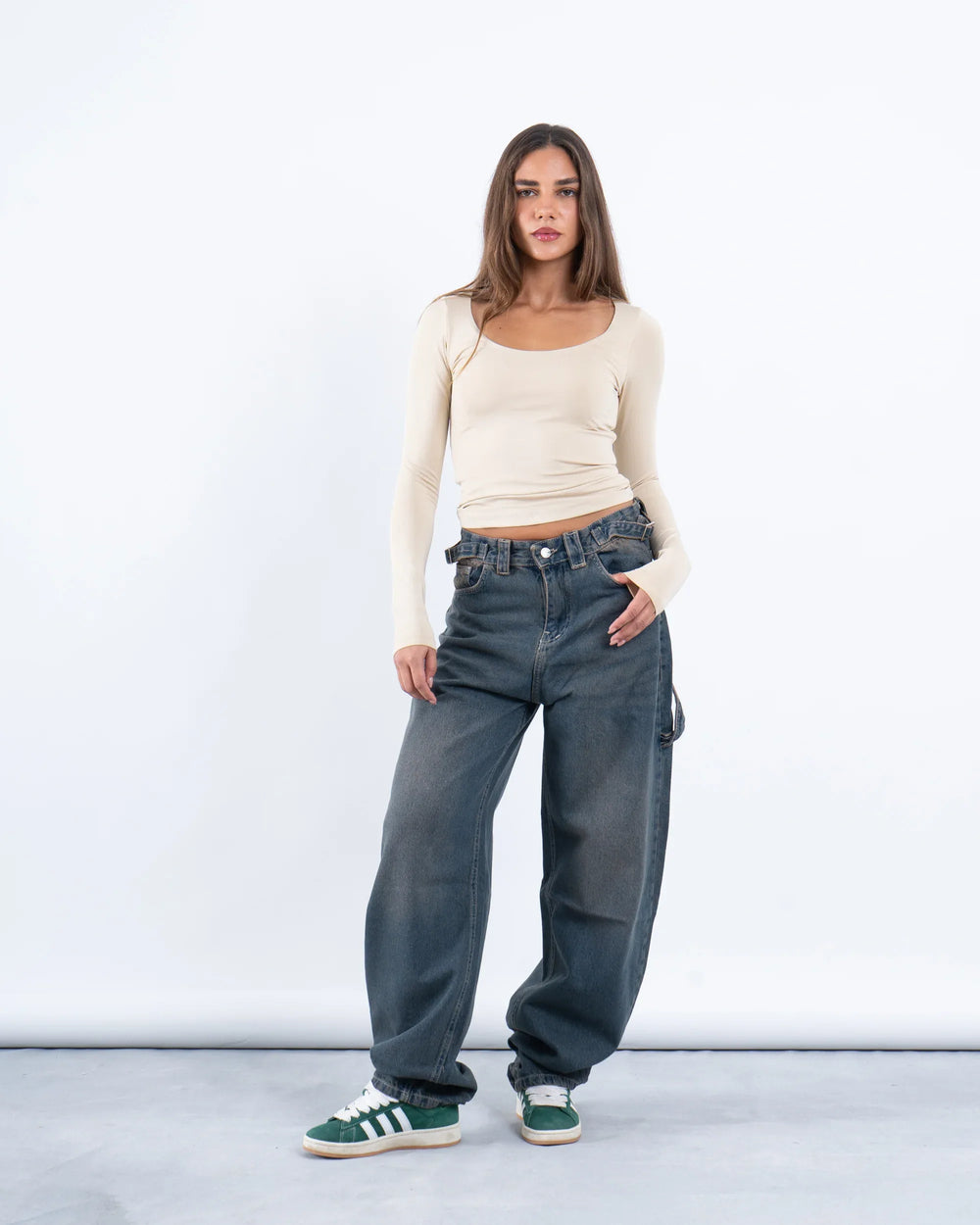 Scooped Neck Polyamide Top - Venti