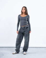 Scooped Neck Polyamide Top - Venti