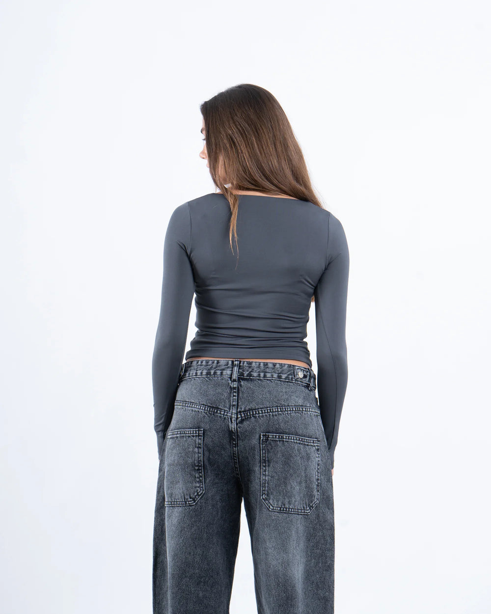 Scooped Neck Polyamide Top - Venti