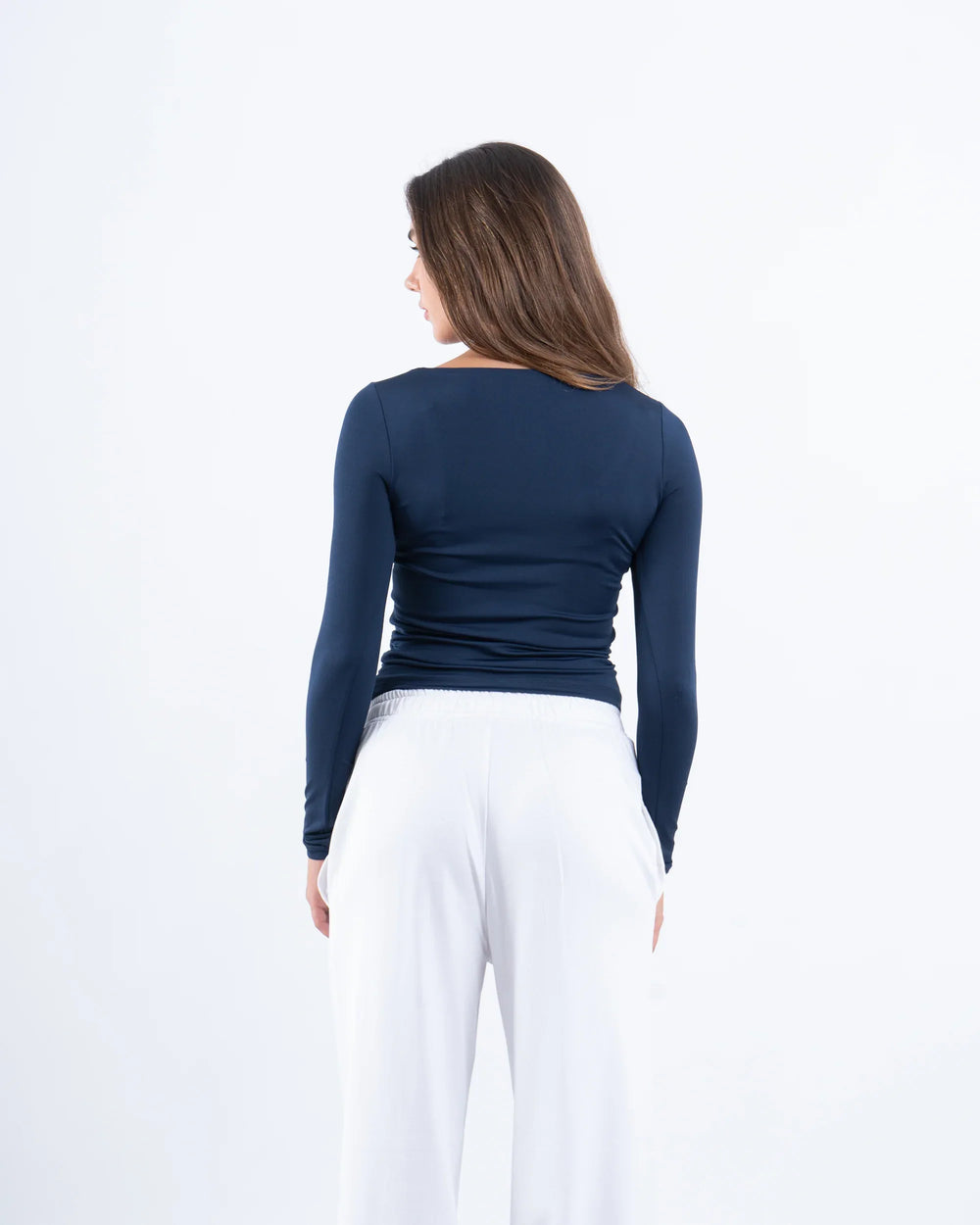 Scooped Neck Polyamide Top - Venti