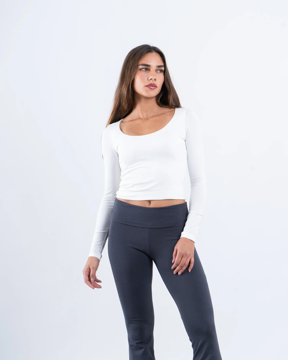 Scooped Neck Polyamide Top - Venti