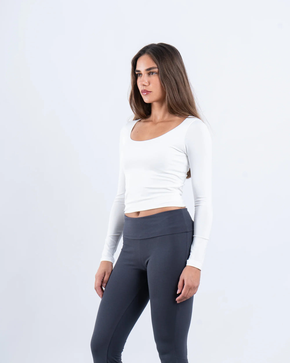 Scooped Neck Polyamide Top - Venti