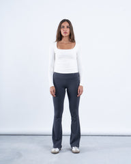 Scooped Neck Polyamide Top
