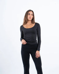 Scooped Neck Polyamide Top - Venti