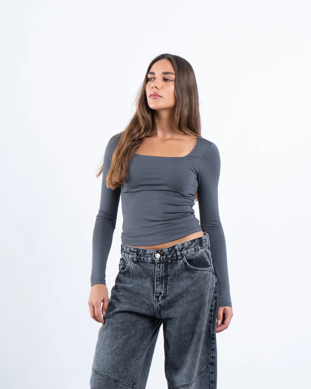 Square Neck Polyamide Top - Venti