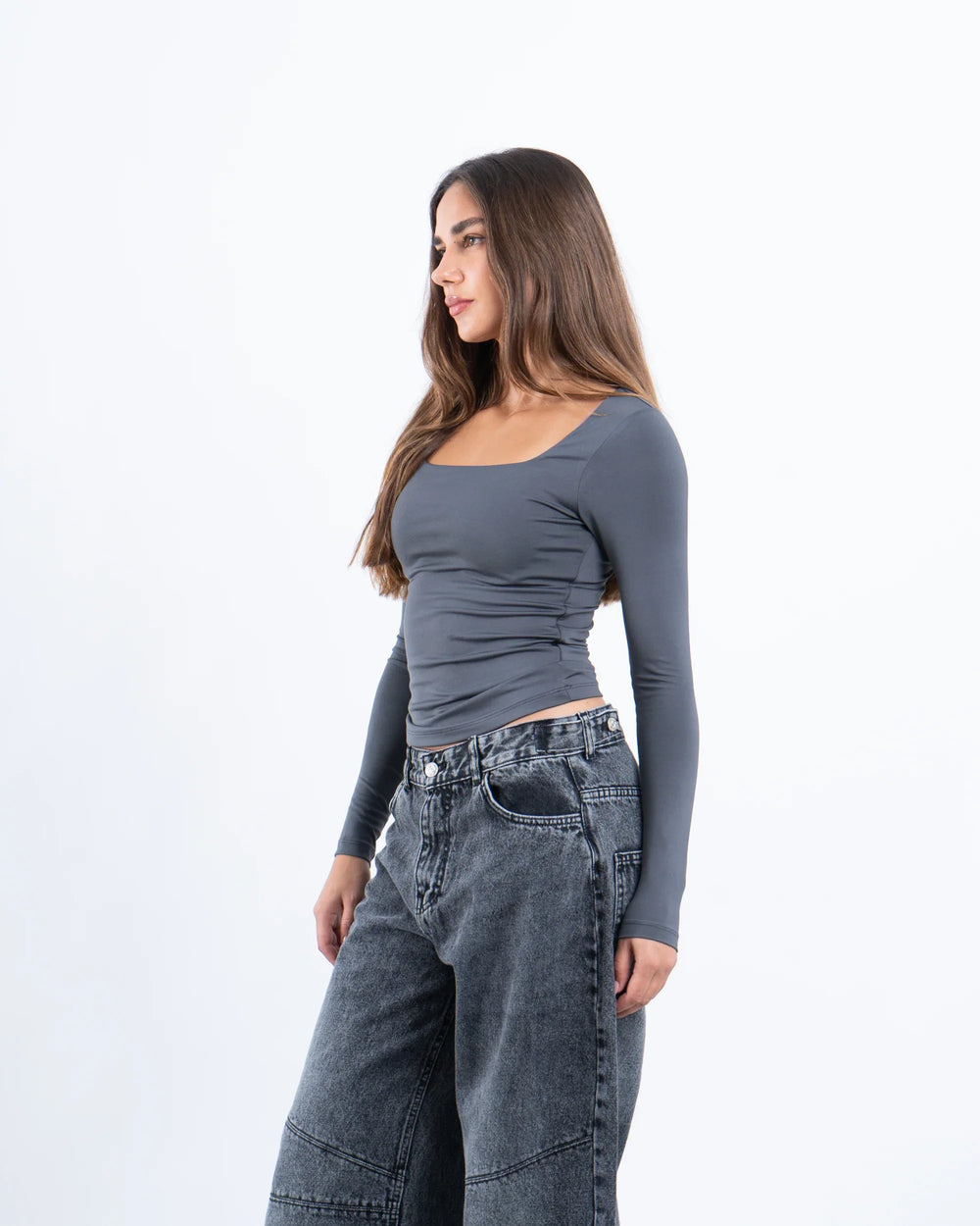 Square Neck Polyamide Top - Venti