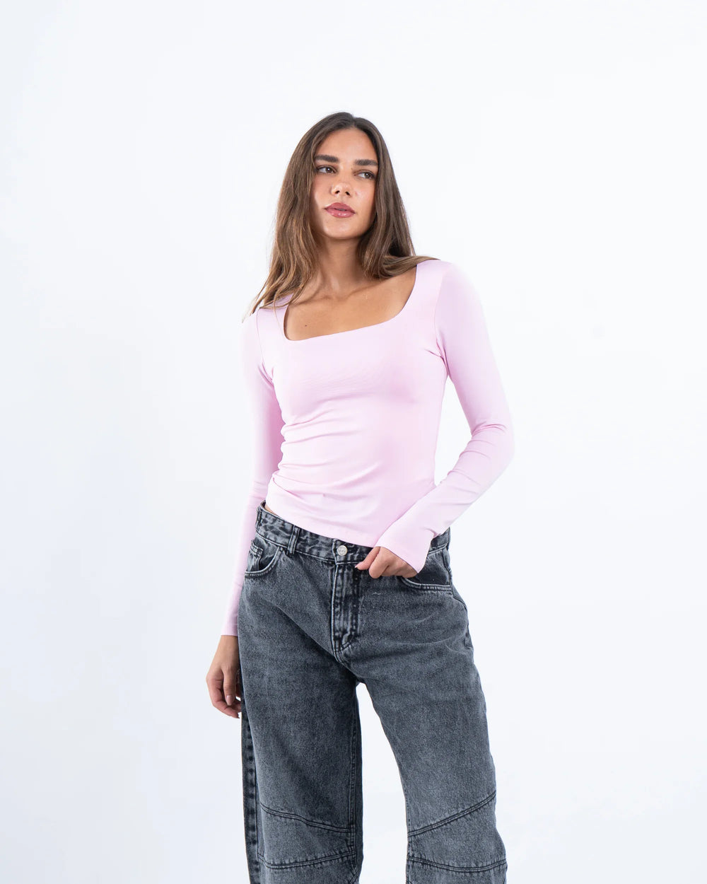 Square Neck Polyamide Top - Venti