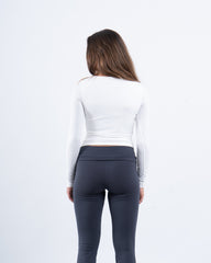 Crew Neck Cotton Long Sleeve Top