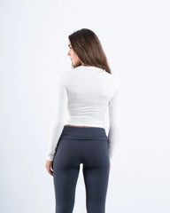 Crew Neck Cotton Long Sleeve Top - Venti