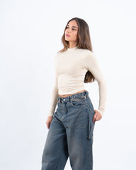 High Neck Polyamide Top