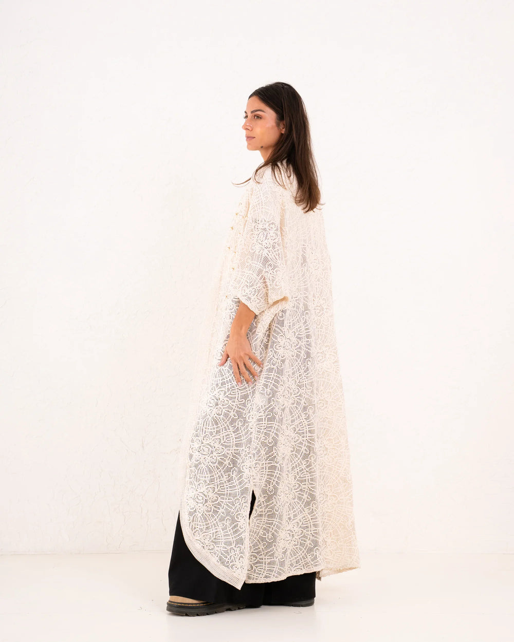 Women openwork accessorized cardigan - Venti