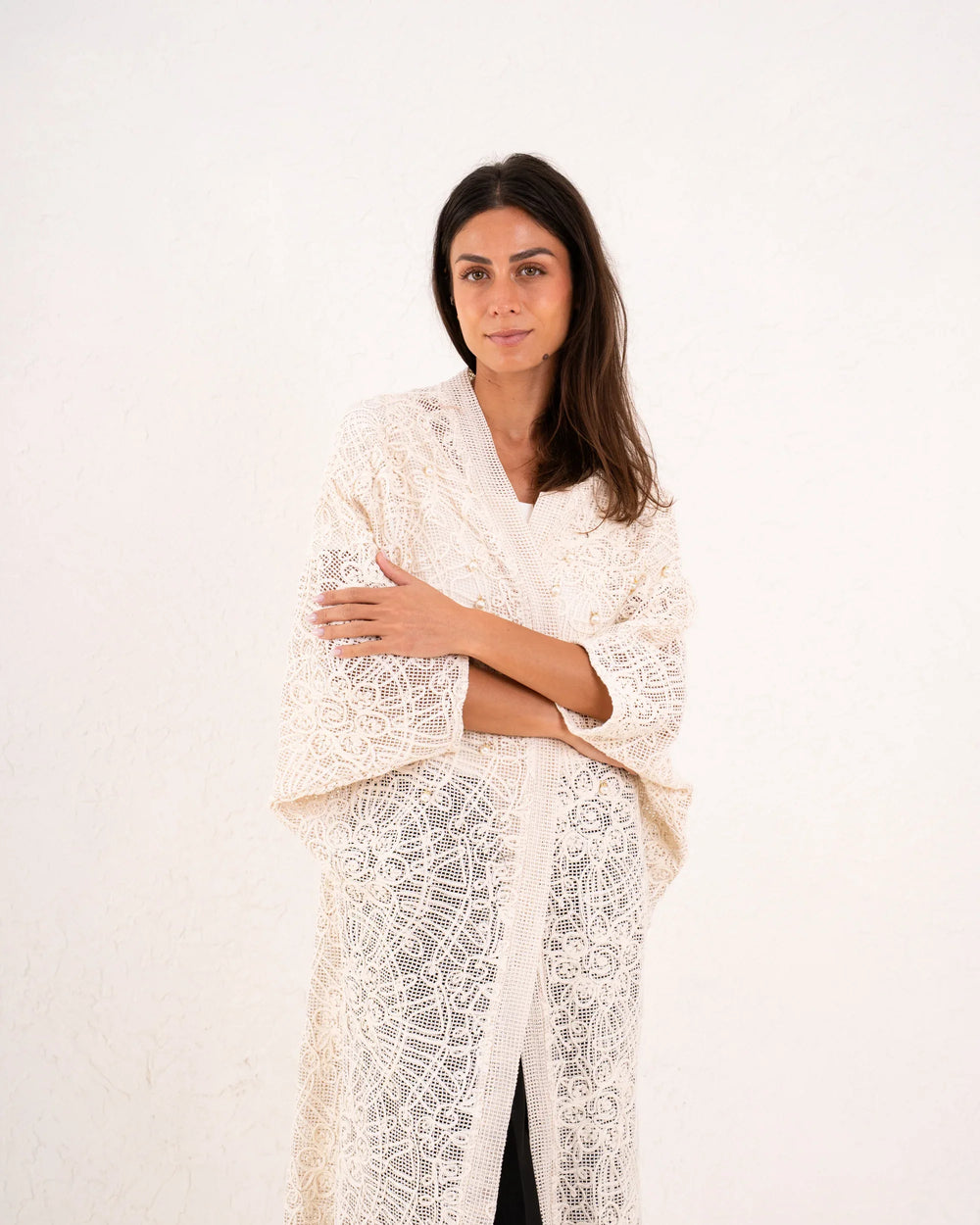 Women openwork accessorized cardigan - Venti