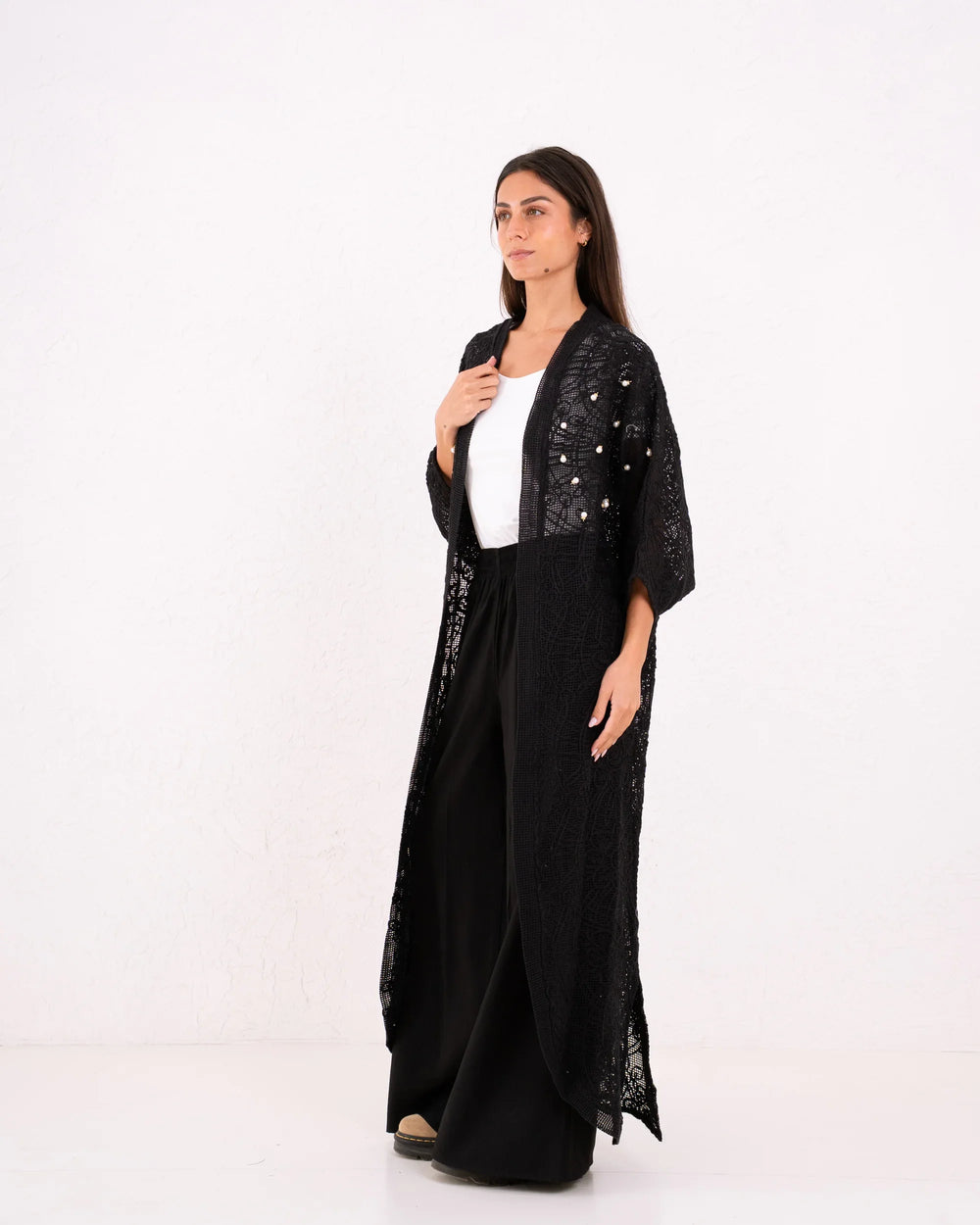 Women openwork accessorized cardigan - Venti