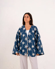 Women linen sparkled wrap kimono - Venti