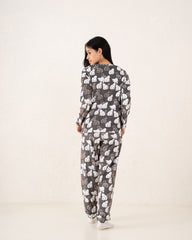 Women pandas fleece pajama
