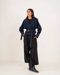 Women biker denim jacket - Venti