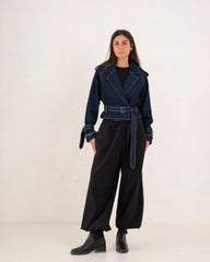 Women biker denim jacket - Venti