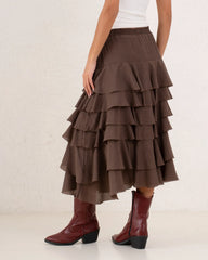 Women full length ruffle skirt - Venti