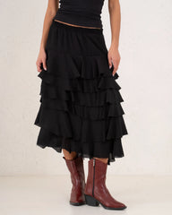 Women full length ruffle skirt - Venti