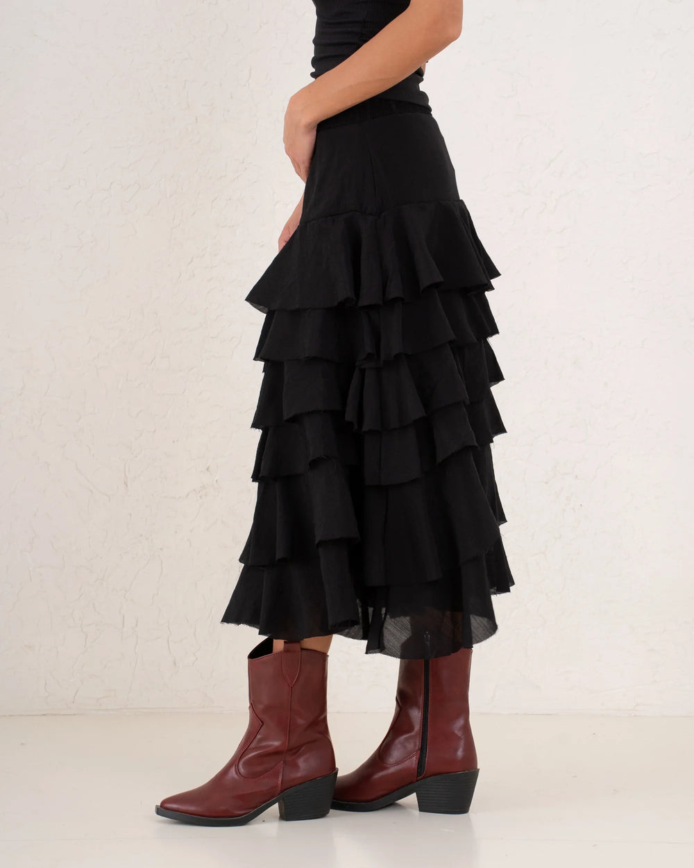 Women full length ruffle skirt - Venti