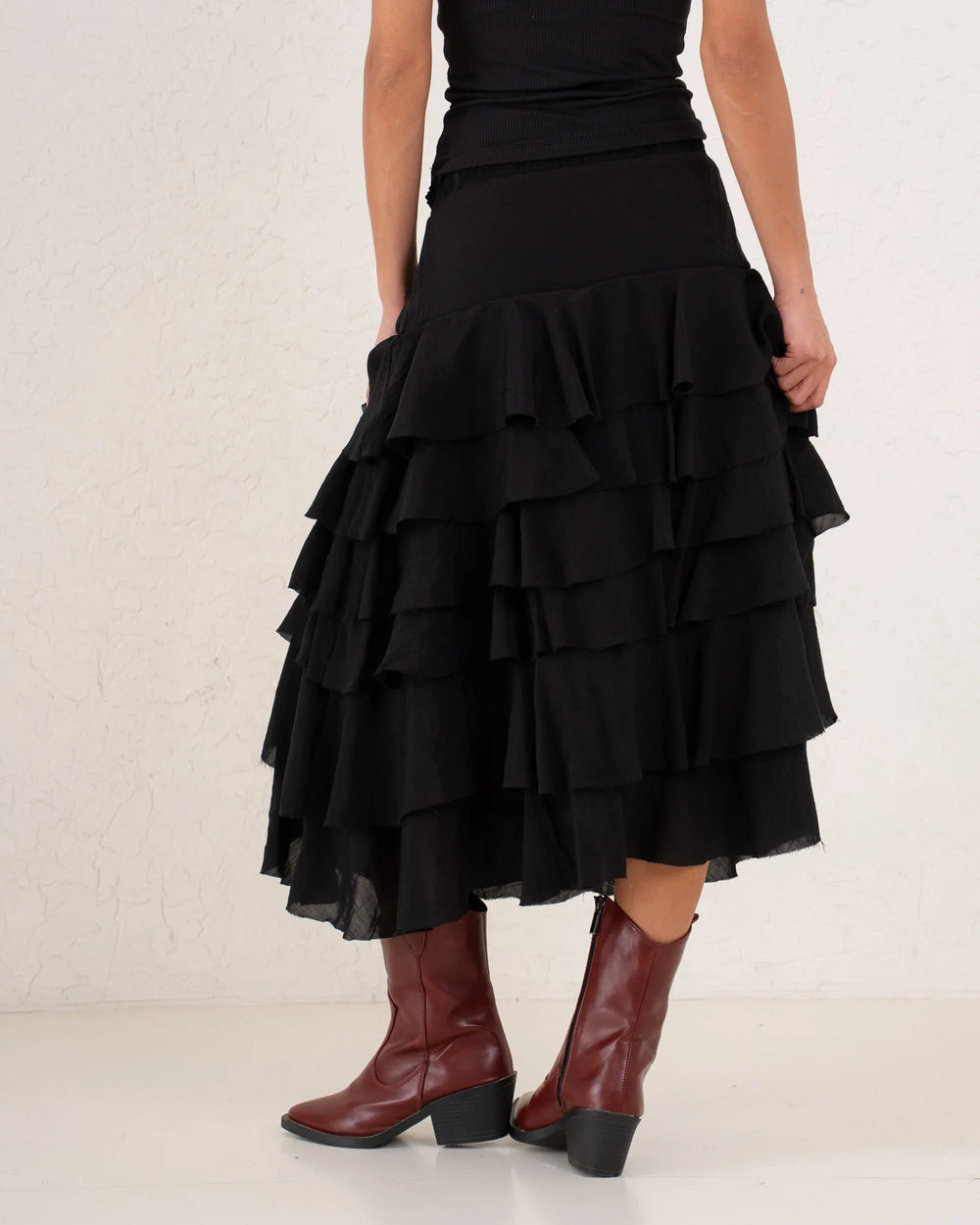Women full length ruffle skirt - Venti