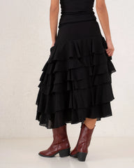 Women full length ruffle skirt - Venti